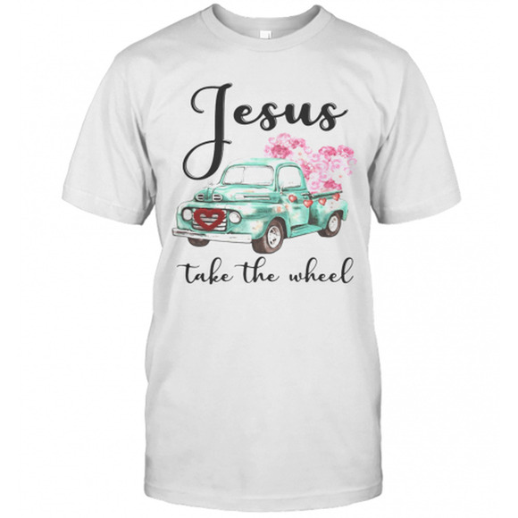 Other - Jesus Take The Wheel Flowers Car Blue T-Shirt